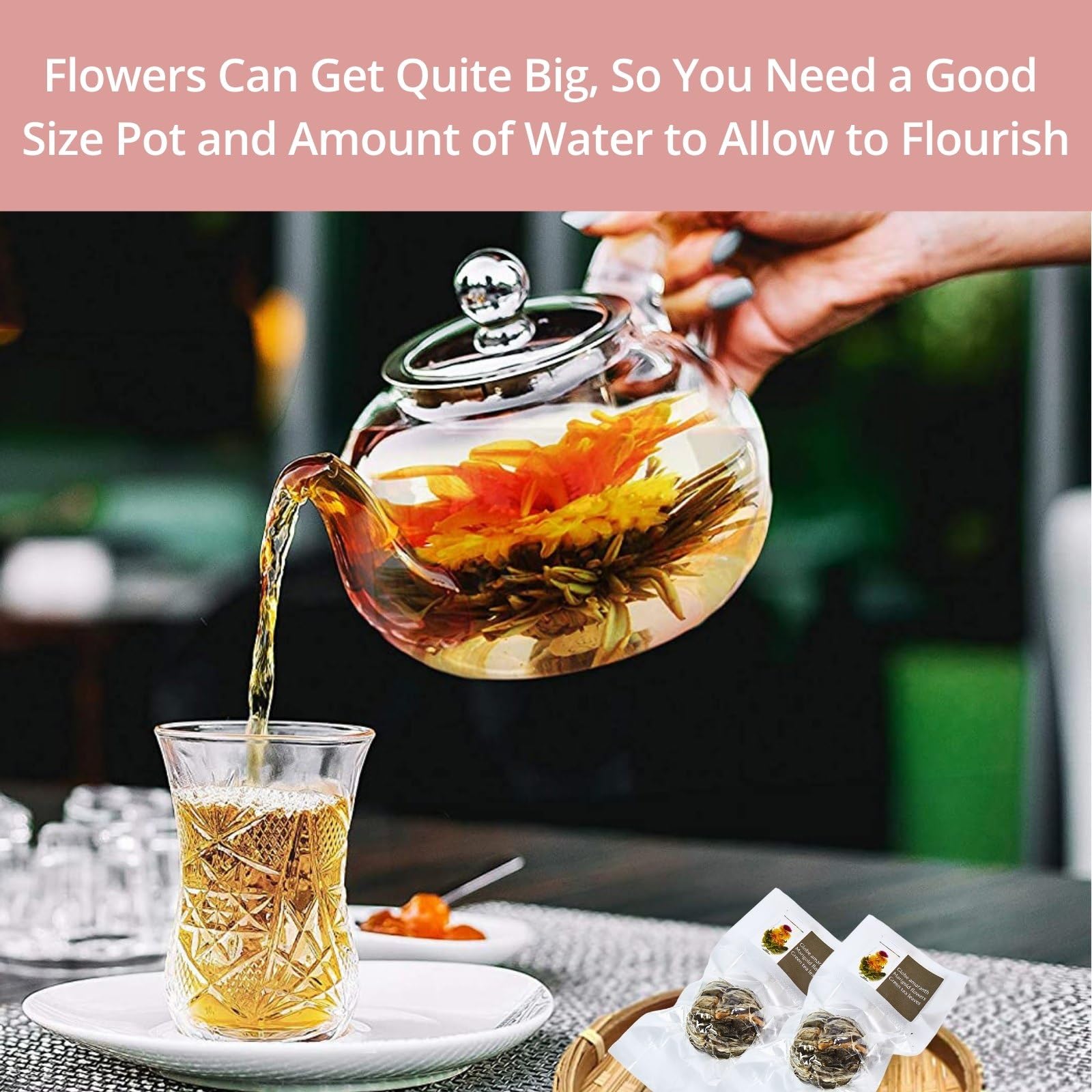 Blooming Tea Flowers Gift Set, 10 Unique Varieties Flowering Tea Balls, Individual Packing Handmade Blooming Balls for Anniversary, Valentine, Birthday