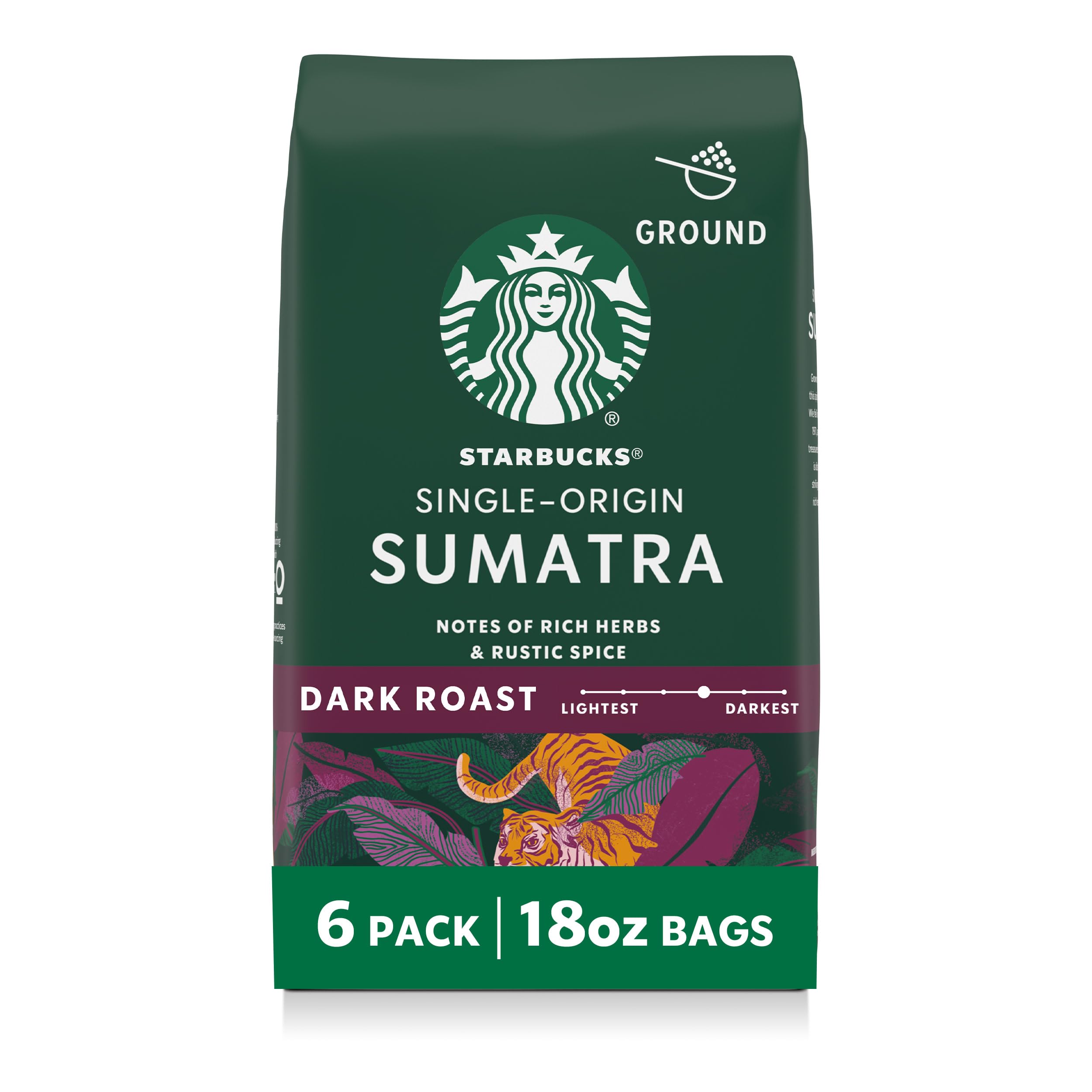 Starbucks Ground Coffee, Dark Roast Coffee, Espresso Roast, 100% Arabica, 1 bag (28 oz)