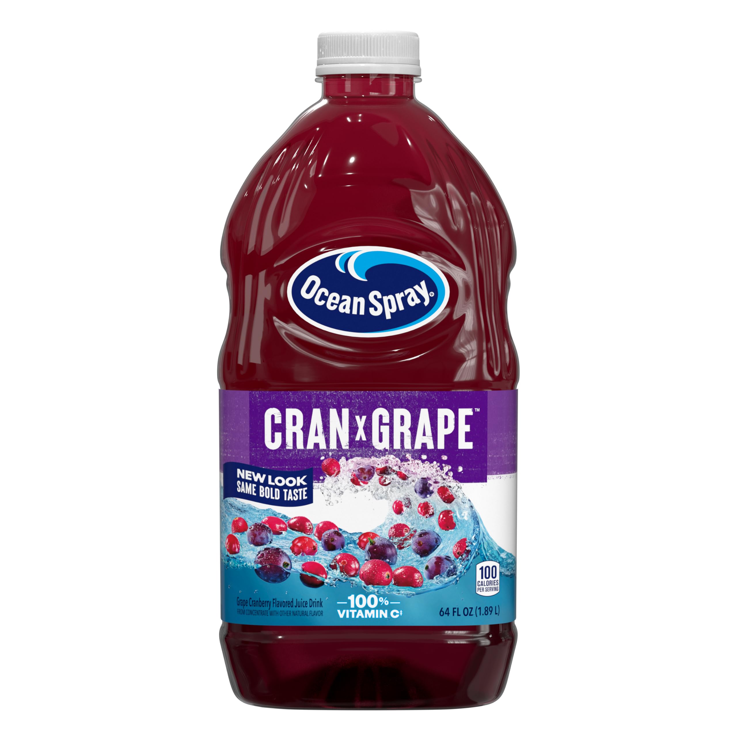 Ocean Spray® Cranberry Juice Cocktail with Calcium, 64 Fl Oz Bottle (Pack of 8)