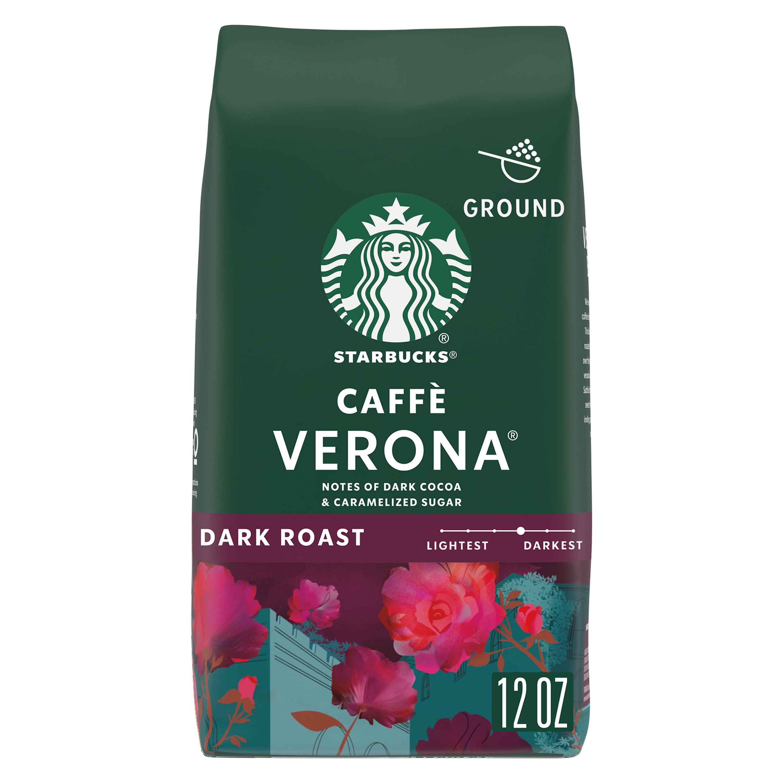 Starbucks Ground Coffee, Dark Roast Coffee, Espresso Roast, 100% Arabica, 1 bag (28 oz)