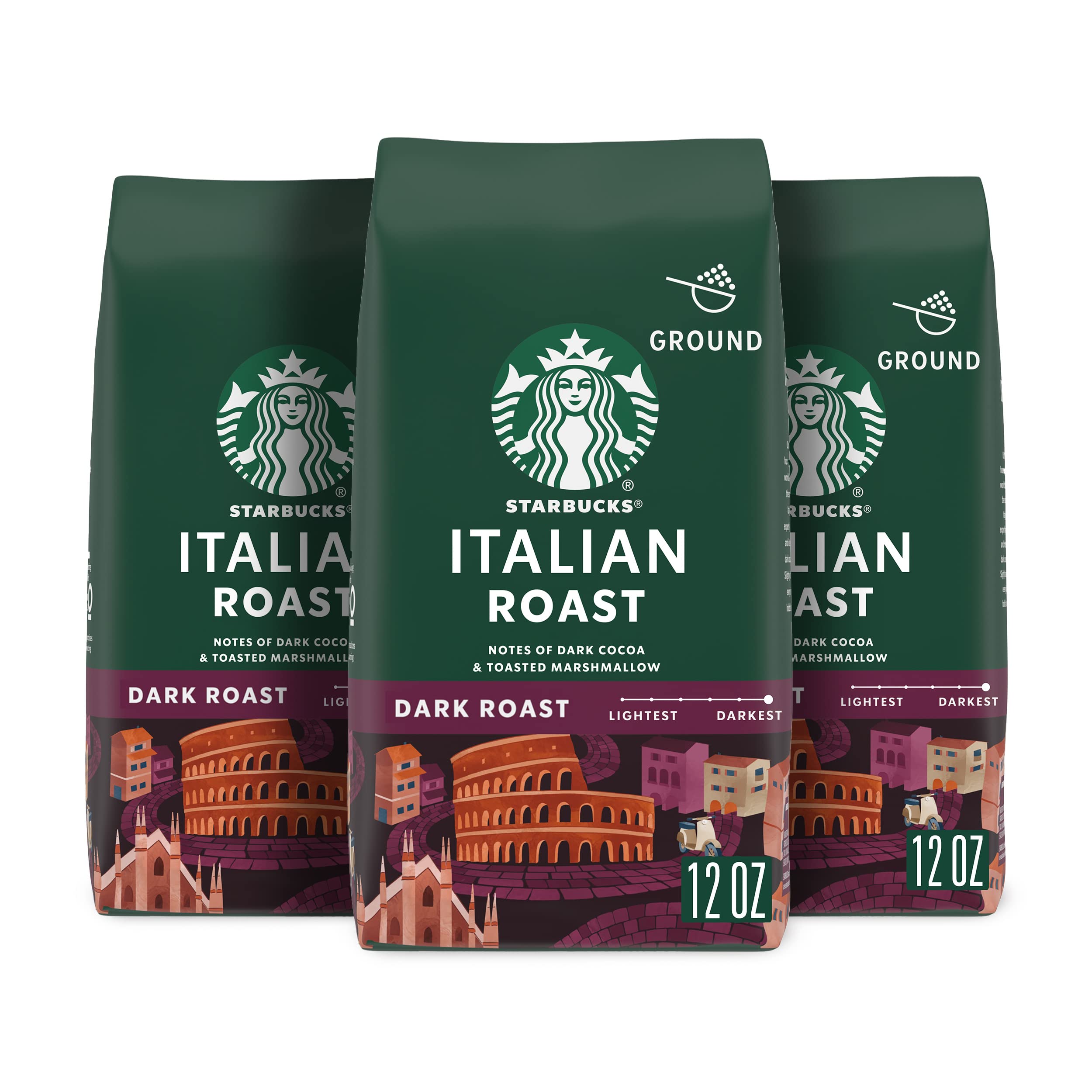 Starbucks Ground Coffee, Dark Roast Coffee, Espresso Roast, 100% Arabica, 1 bag (28 oz)