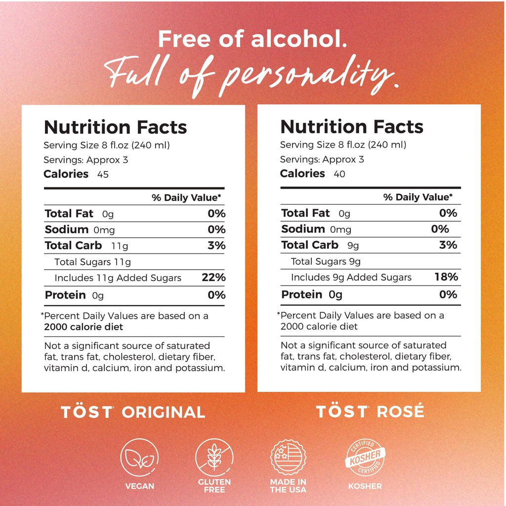 TÖST All-Natural Non-Alcoholic Sparkling Beverage, 16-Pack