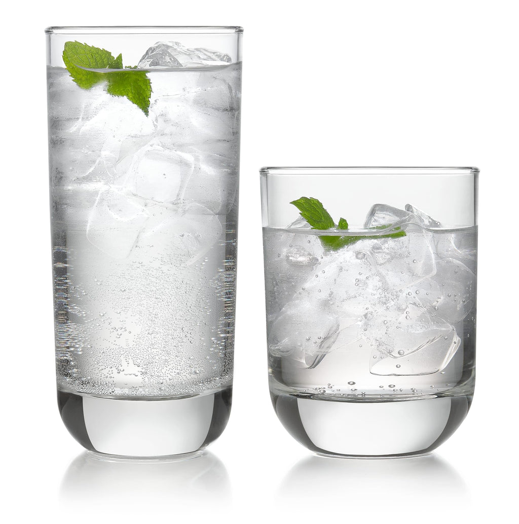 Mixed Drink Glass Set for Cocktails, Whiskey & Everyday Beverages