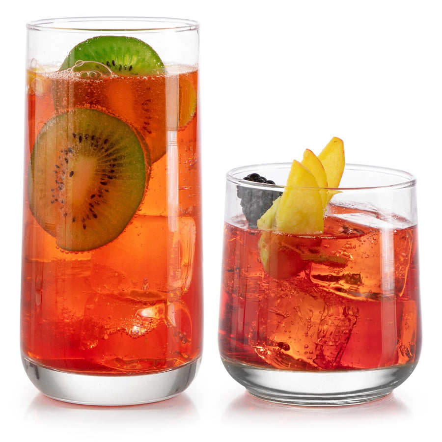 Mixed Drink Glass Set for Cocktails, Whiskey & Everyday Beverages