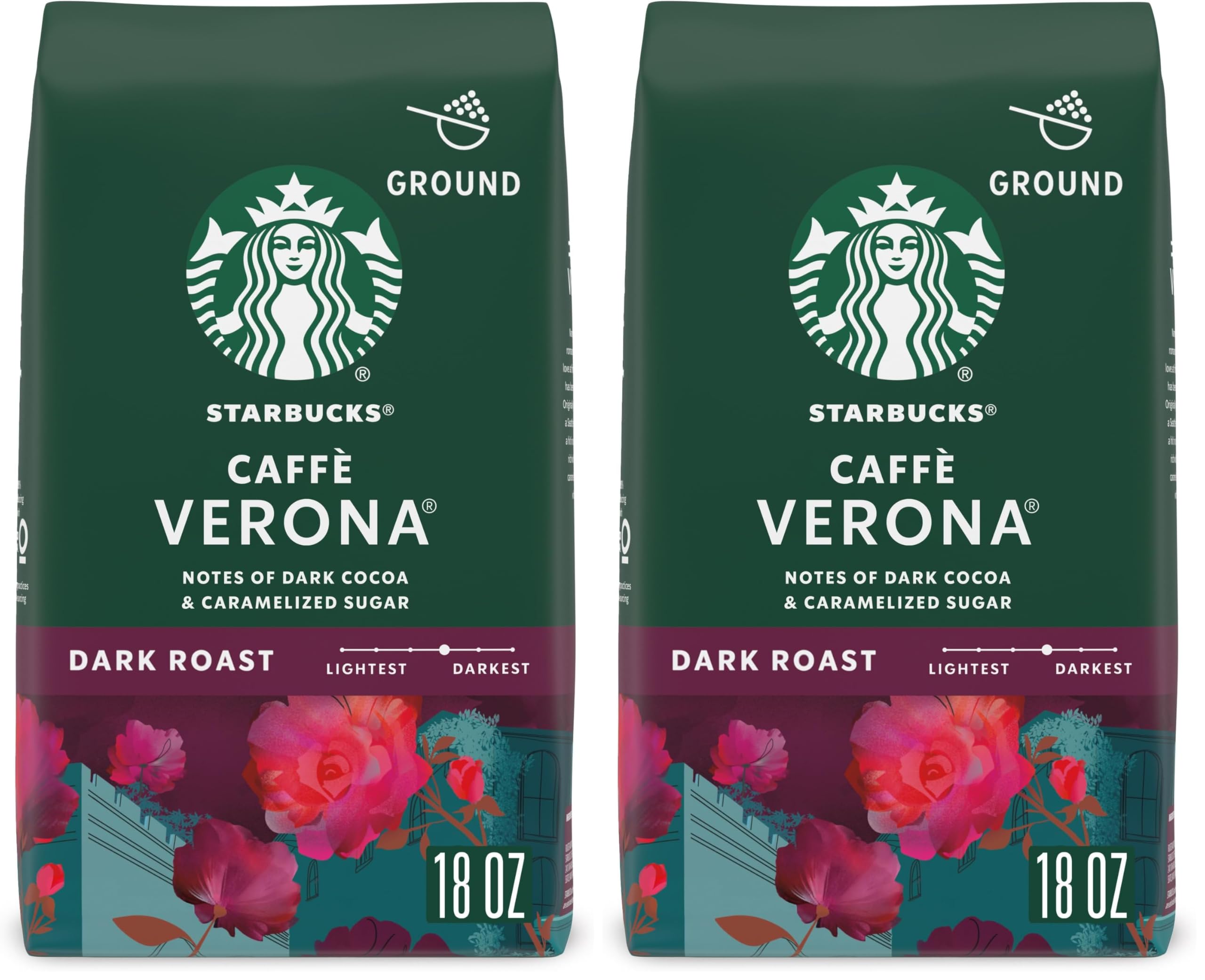 Starbucks Ground Coffee, Dark Roast Coffee, Espresso Roast, 100% Arabica, 1 bag (28 oz)