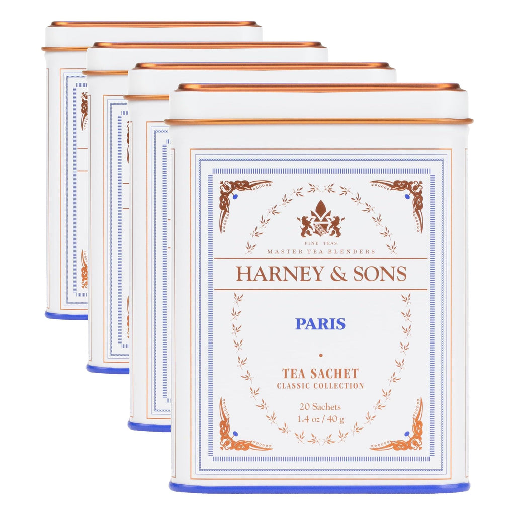 Harney & Sons Paris Black Tea – 20 Sachets | Fruity Vanilla & Caramel Blend with Hint of Lemony Bergamot