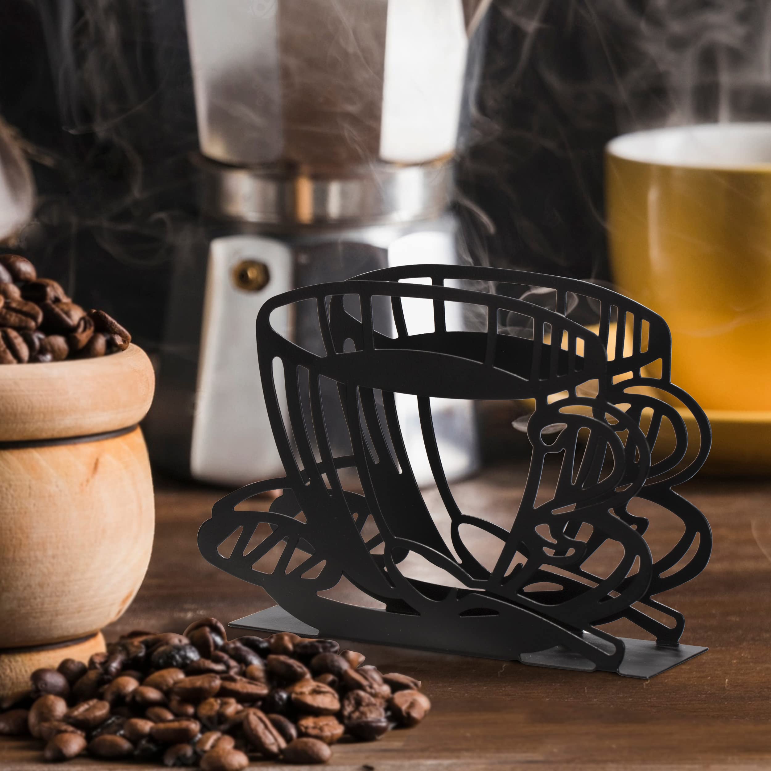 Coffee Filter Holder,Coffee Paper Storage Rack Coffee Filter Paper Container Stand for Fan-shaped,T- shaped,Square-shaped Over Paper Filters,Good for Home Kitchen Restaurant Picnic Party wedding etc