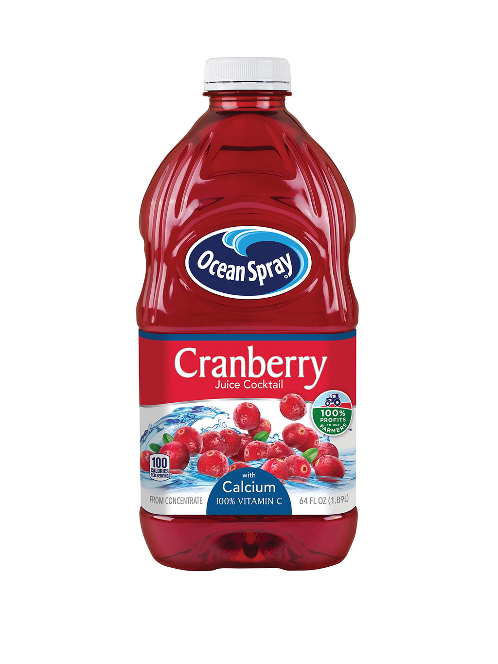 Ocean Spray® Cranberry Juice Cocktail with Calcium, 64 Fl Oz Bottle (Pack of 8)