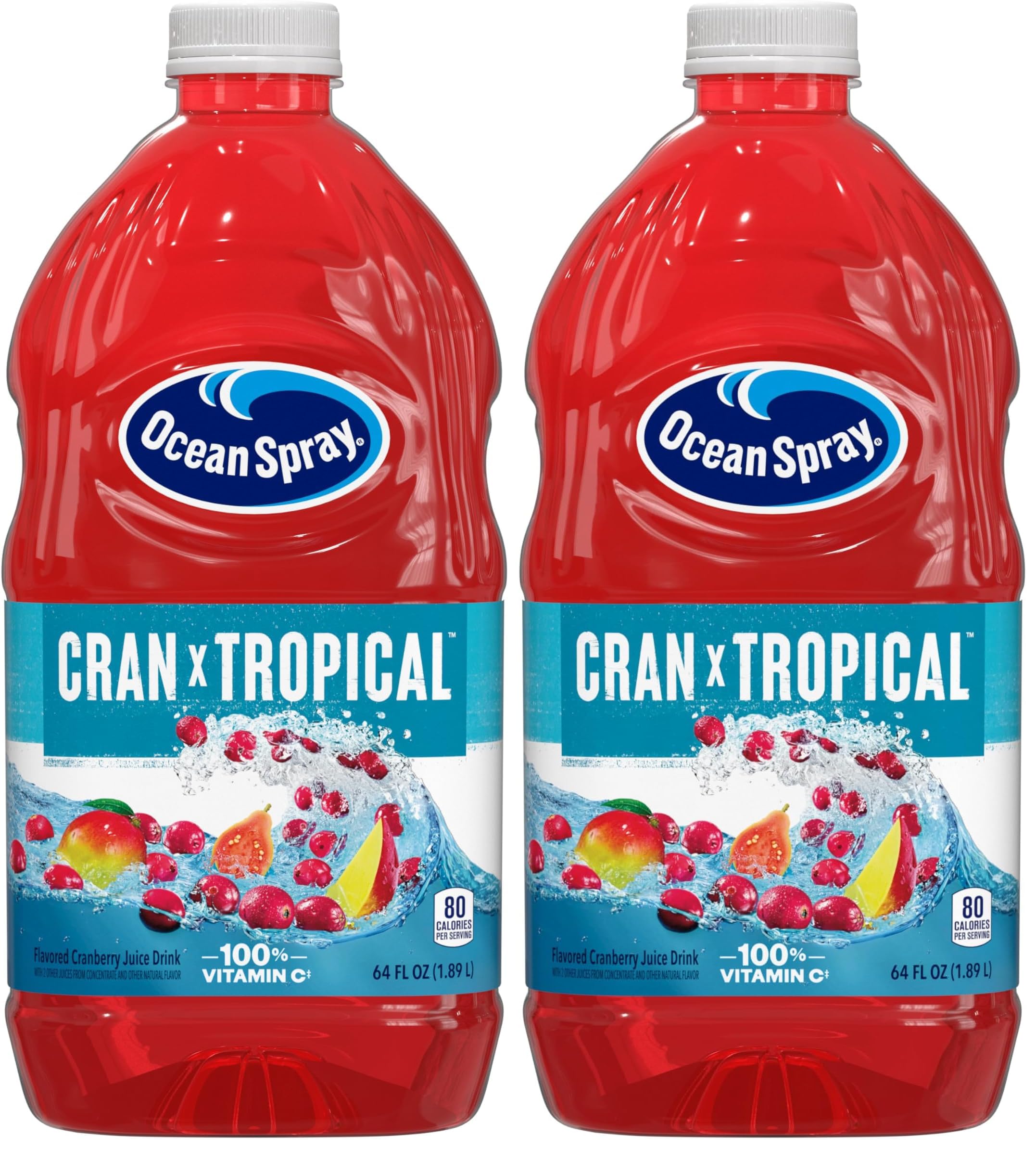 Ocean Spray® Cranberry Juice Cocktail with Calcium, 64 Fl Oz Bottle (Pack of 8)