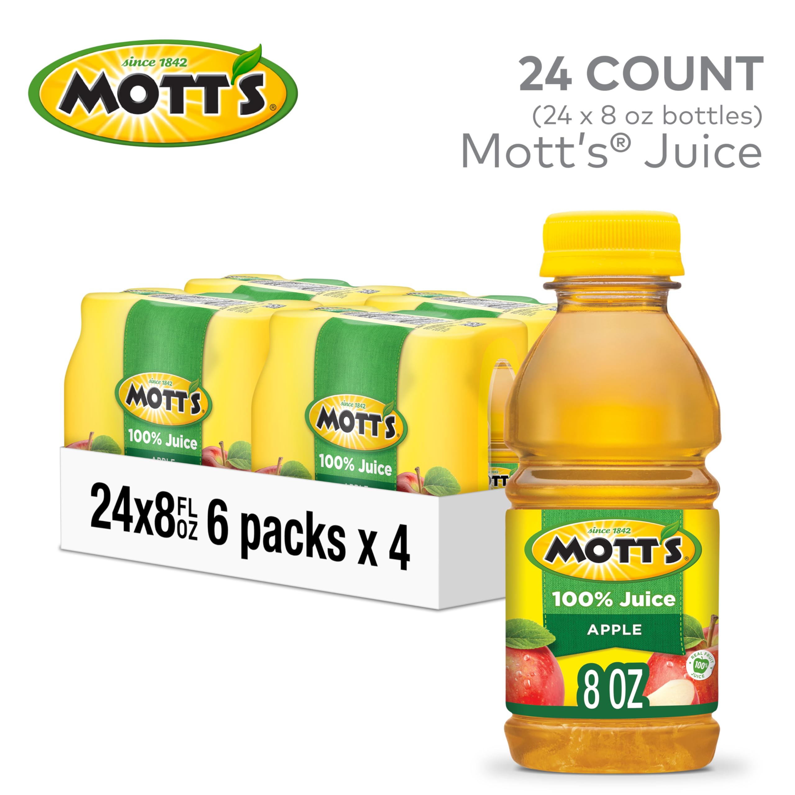 Mott’s 100% Pineapple Passion Fruit Juice Blend, 8 fl oz bottles, 24 Count (4 Packs Of 6)