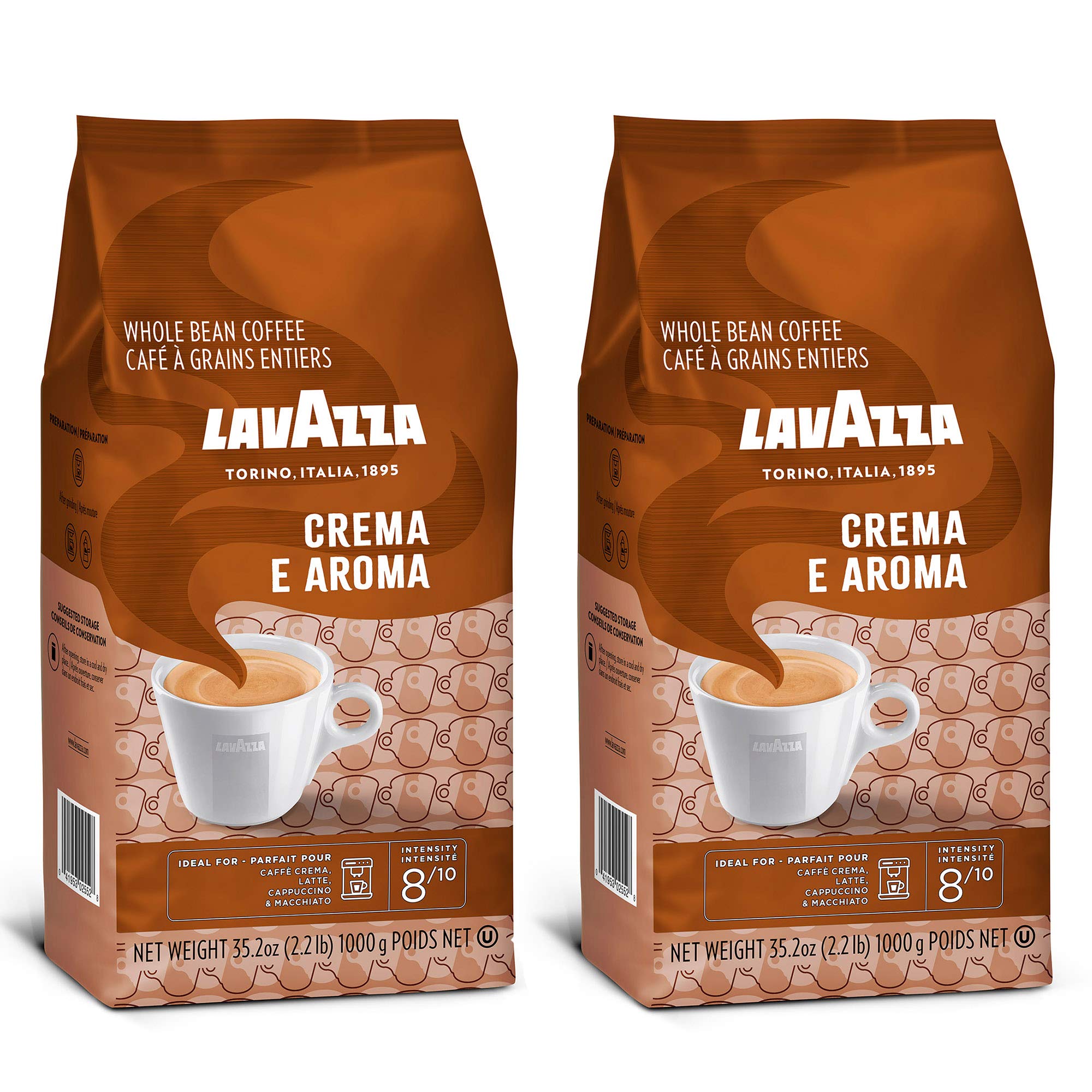 Whole Bean Caffeine Crema e Aroma Packet Espresso