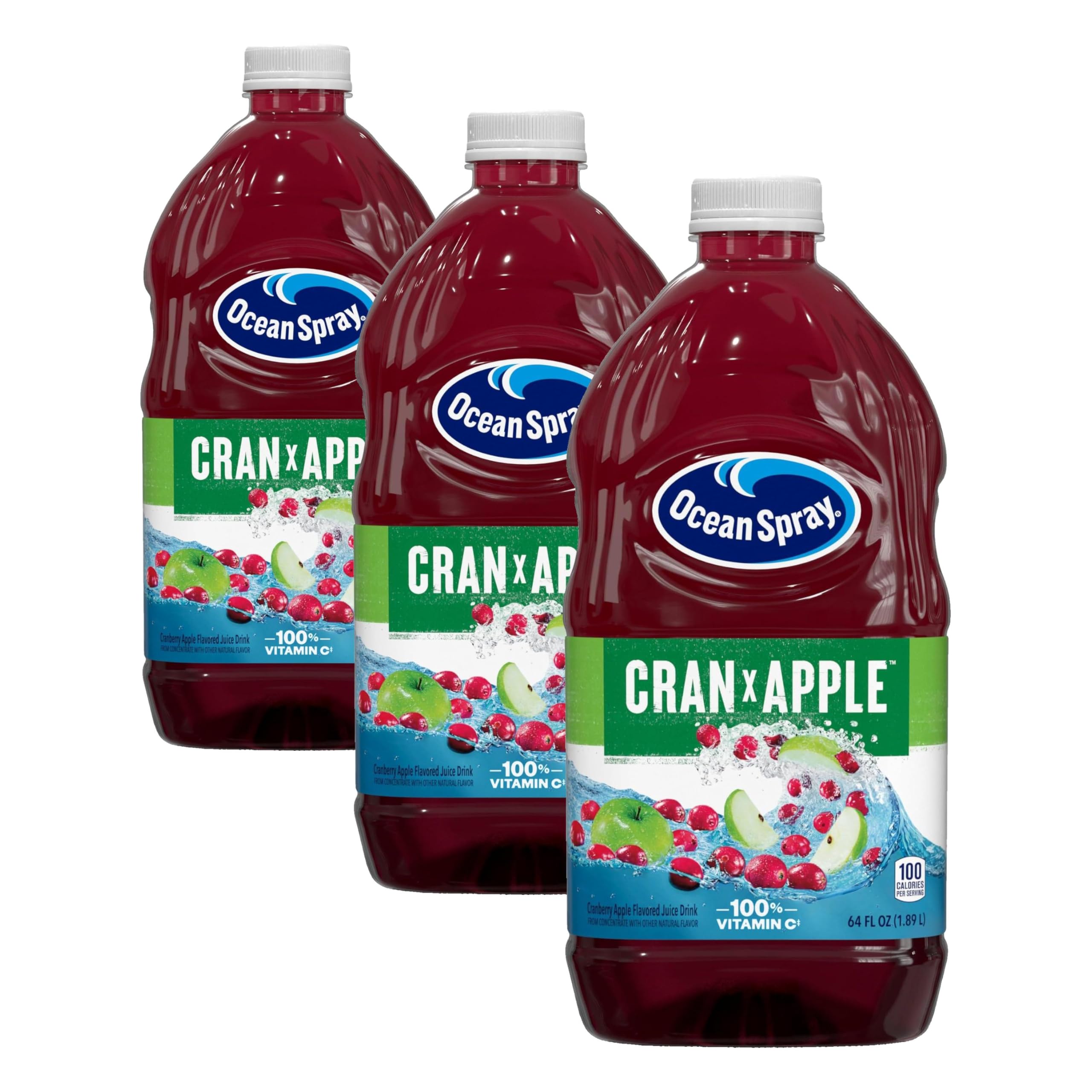 Ocean Spray® Cranberry Juice Cocktail with Calcium, 64 Fl Oz Bottle (Pack of 8)
