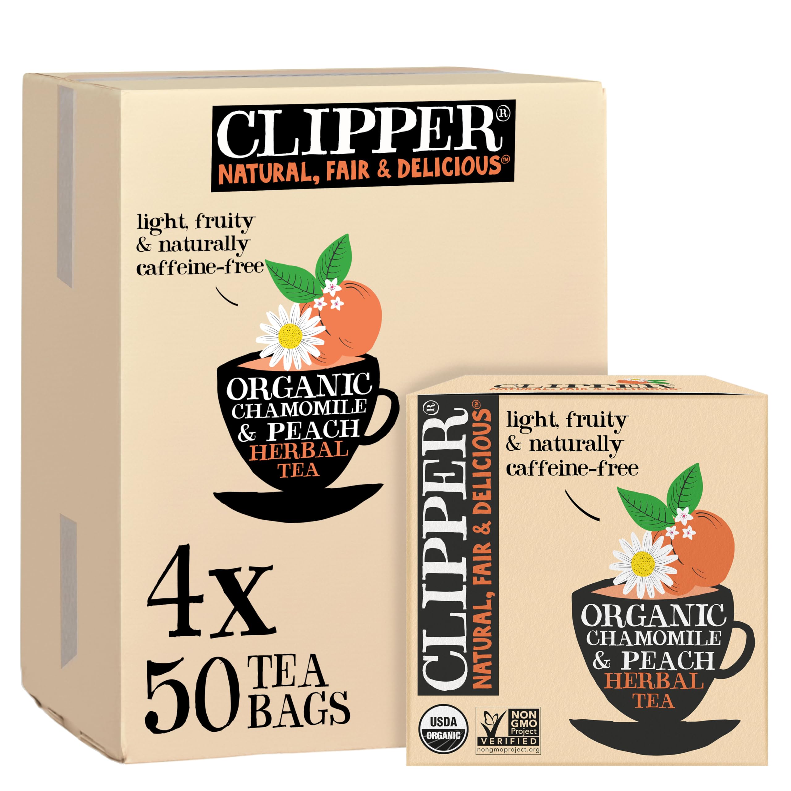 Clipper Organic Lemon & Ginger Herbal Tea, 50 Tea Bags
