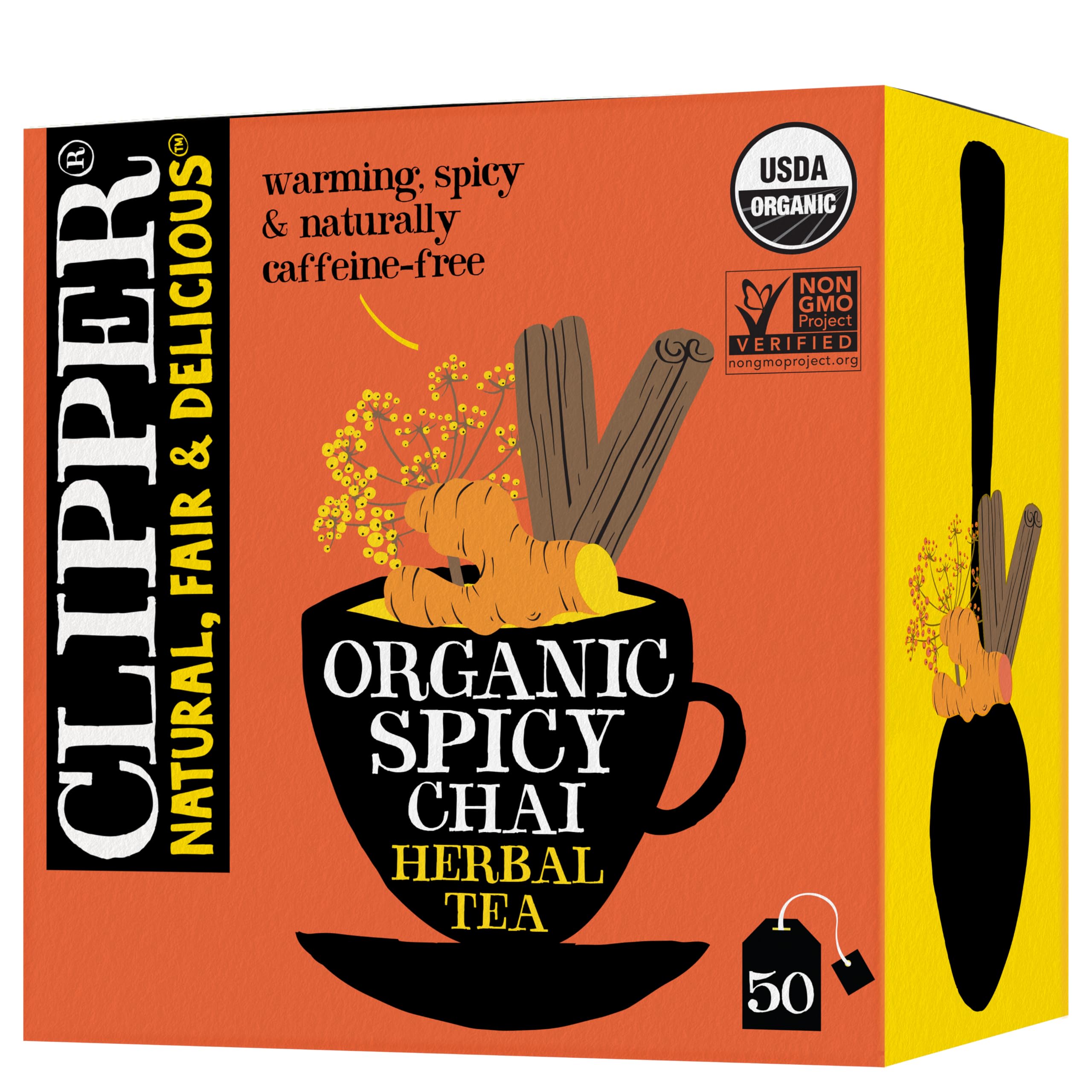Clipper Organic Lemon & Ginger Herbal Tea, 50 Tea Bags