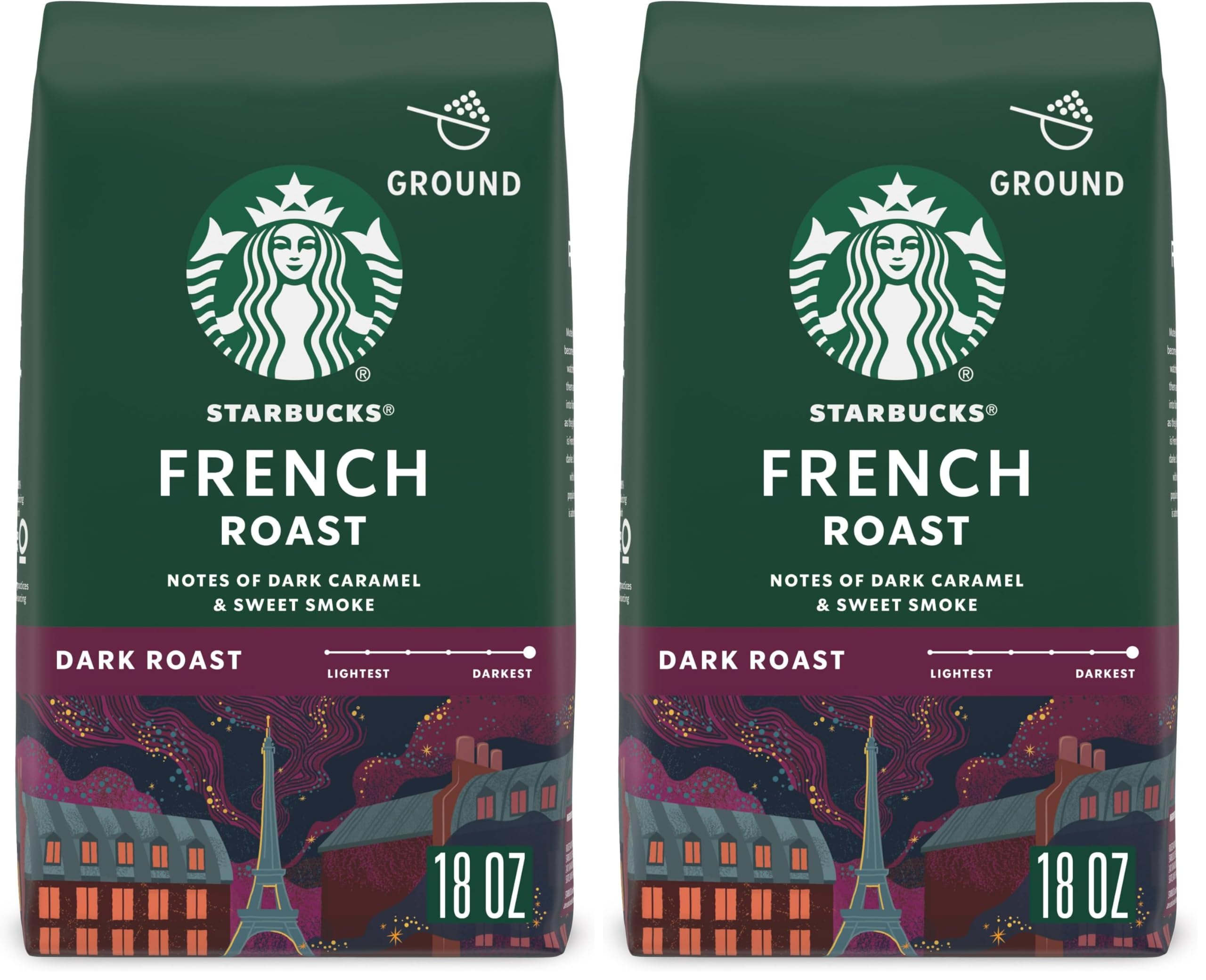 Starbucks Ground Coffee, Dark Roast Coffee, Espresso Roast, 100% Arabica, 1 bag (28 oz)