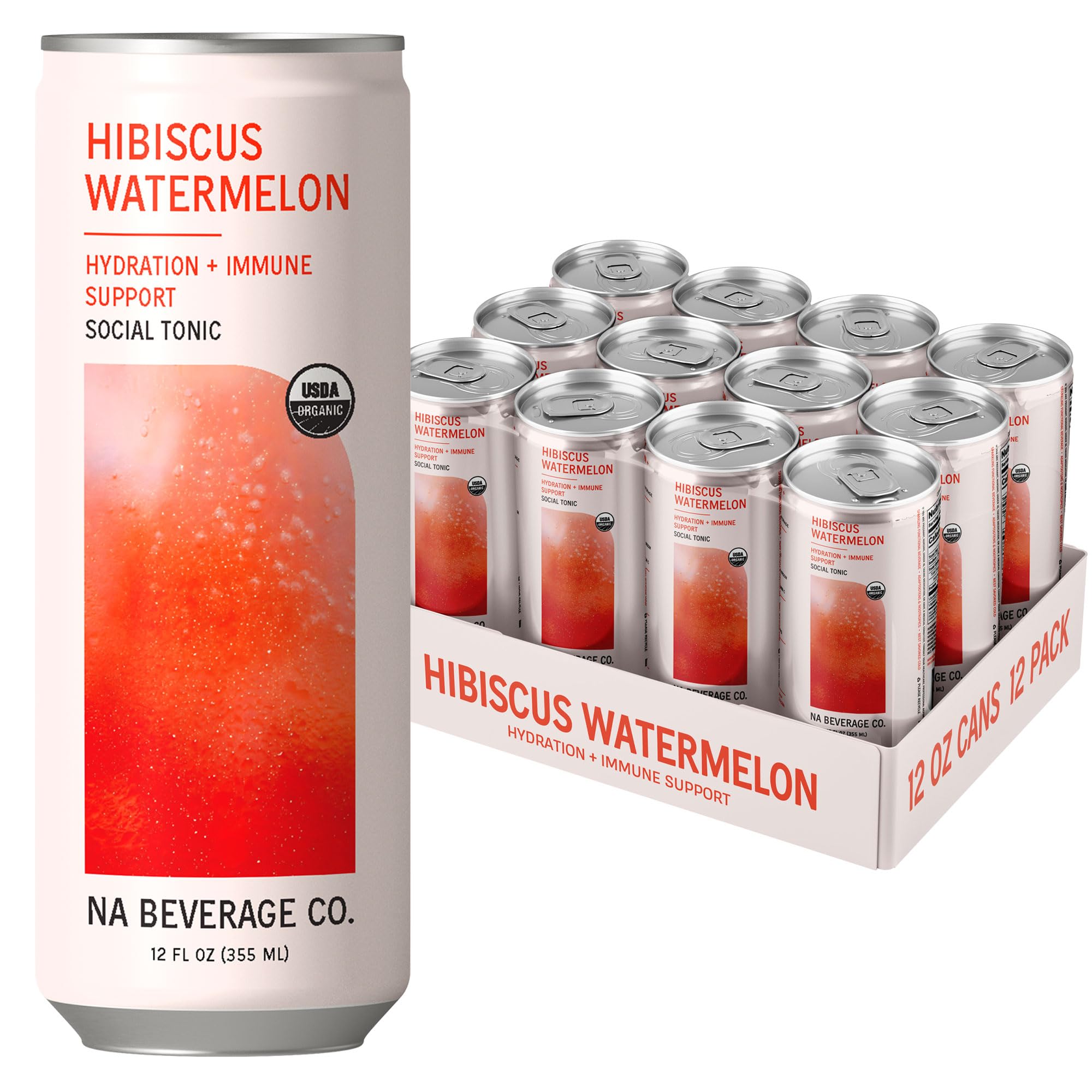 NA Beverage Social Tonic, Non-Alcoholic Functional Mocktails with Ashwagandha, Mushrooms and Magnesium for Calming, Lavender Blueberry, 12oz Cans (12 Pack)