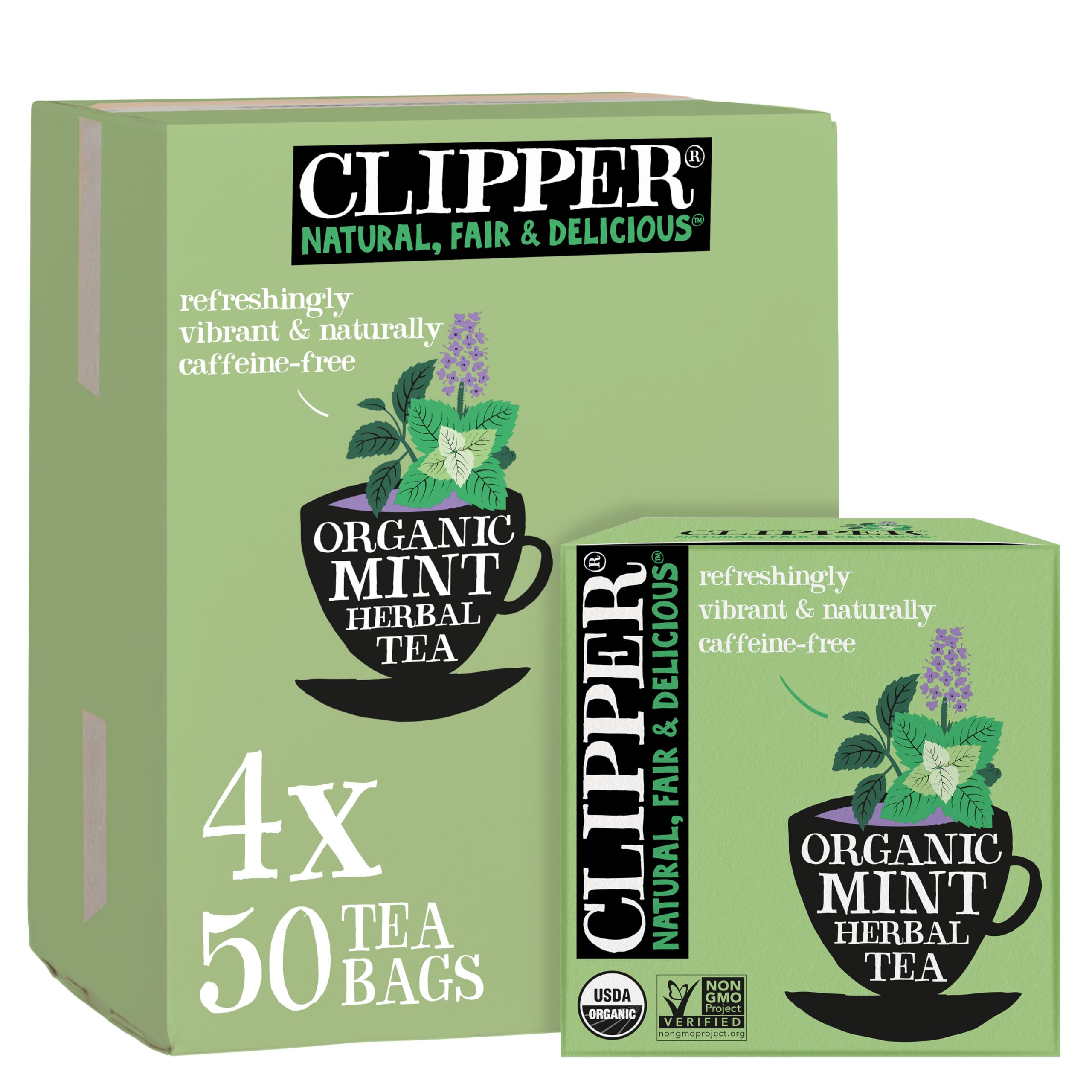 Clipper Organic Lemon & Ginger Herbal Tea, 50 Tea Bags