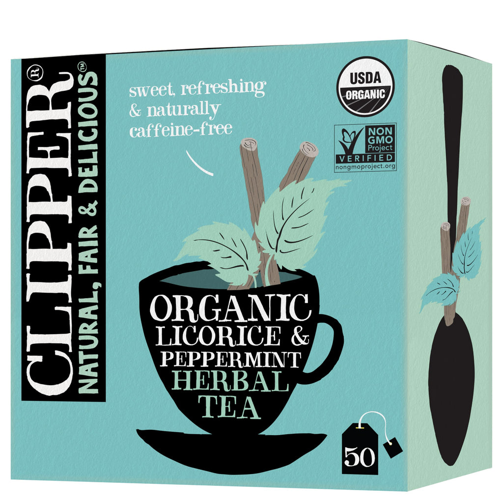 Clipper Organic Lemon & Ginger Herbal Tea, 50 Tea Bags