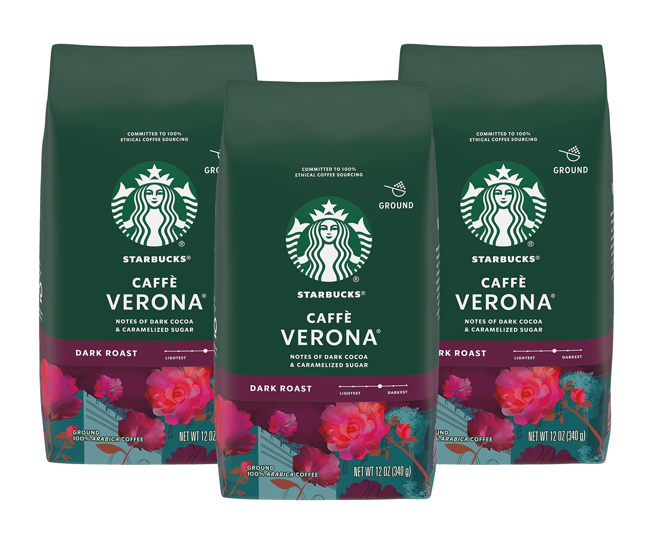 Starbucks Ground Coffee, Dark Roast Coffee, Espresso Roast, 100% Arabica, 1 bag (28 oz)