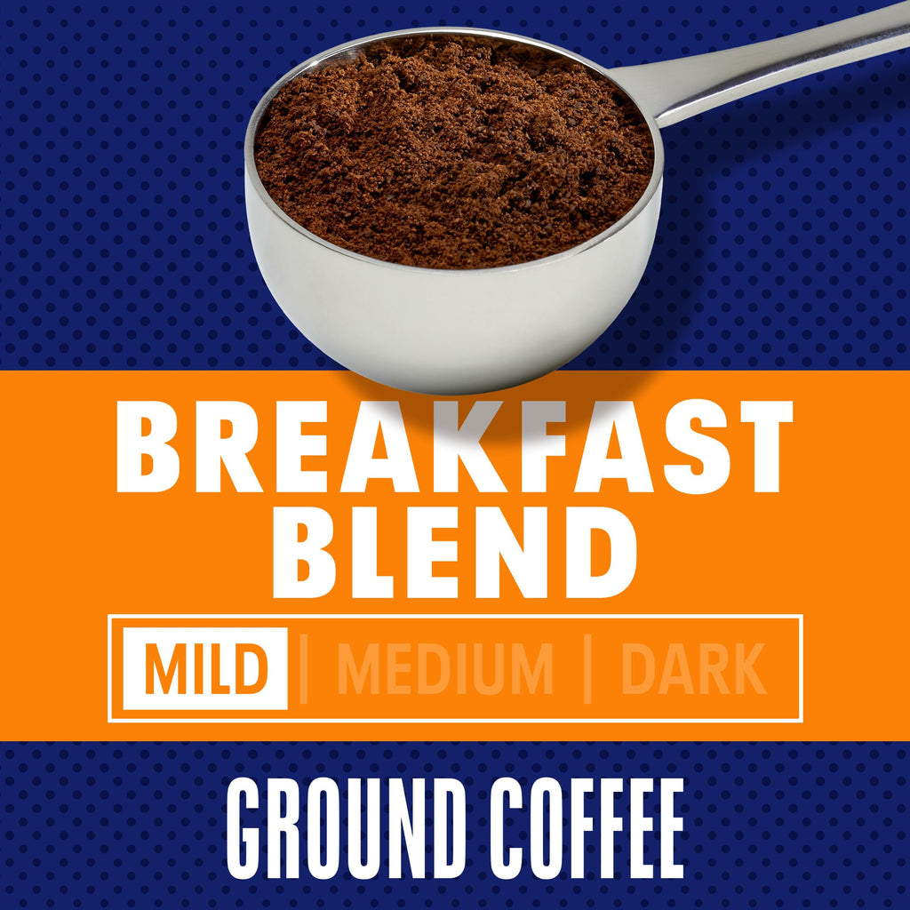 Maxwell House Breakfast Blend Mild Roast Ground Coffee, 38.8 oz Canister (Pack of 21)