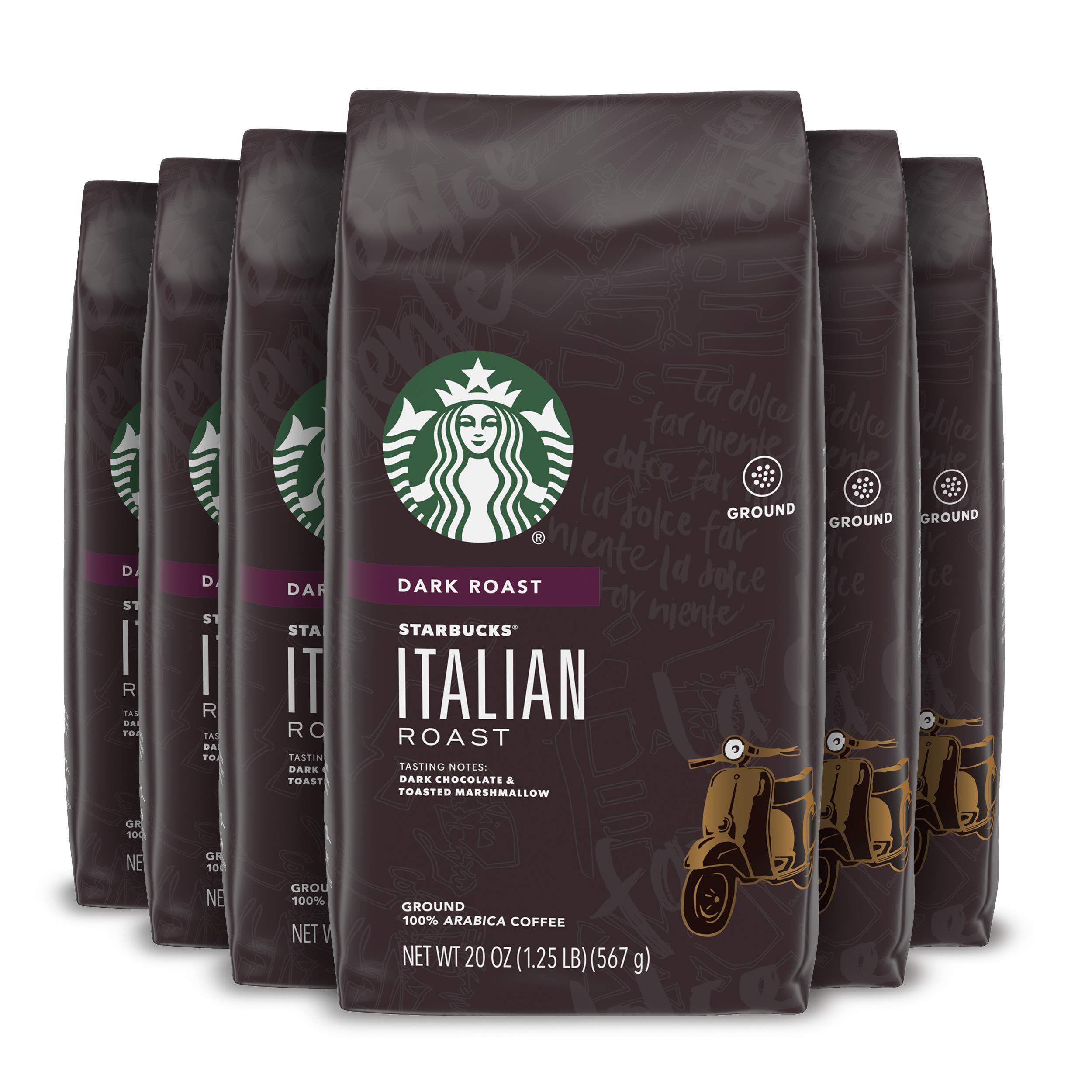 Starbucks Ground Coffee, Dark Roast Coffee, Espresso Roast, 100% Arabica, 1 bag (28 oz)