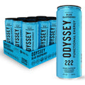 Odyssey Functional Energy Drink for Focus, Cognition & Mood Support 12 Pack - Adaptopgenic Drink with 222mg Green Tea Caffeine, Lion’s Mane, Cordyceps, L-Theanine & Ginseng