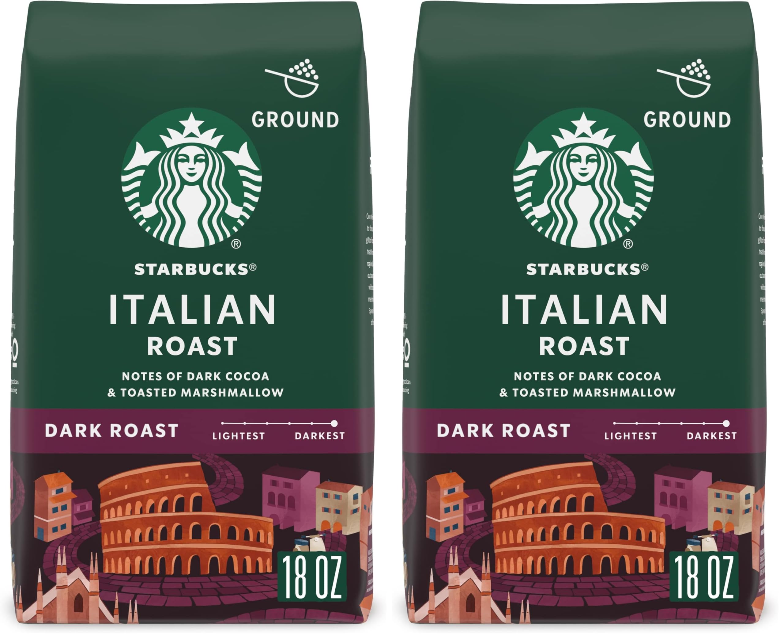 Starbucks Ground Coffee, Dark Roast Coffee, Espresso Roast, 100% Arabica, 1 bag (28 oz)