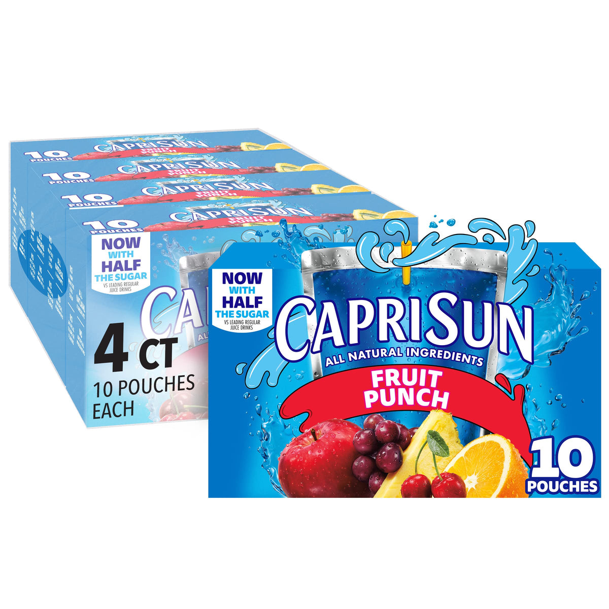 Fruit Punch Ready-to-Drink Juice Pouches for Kids