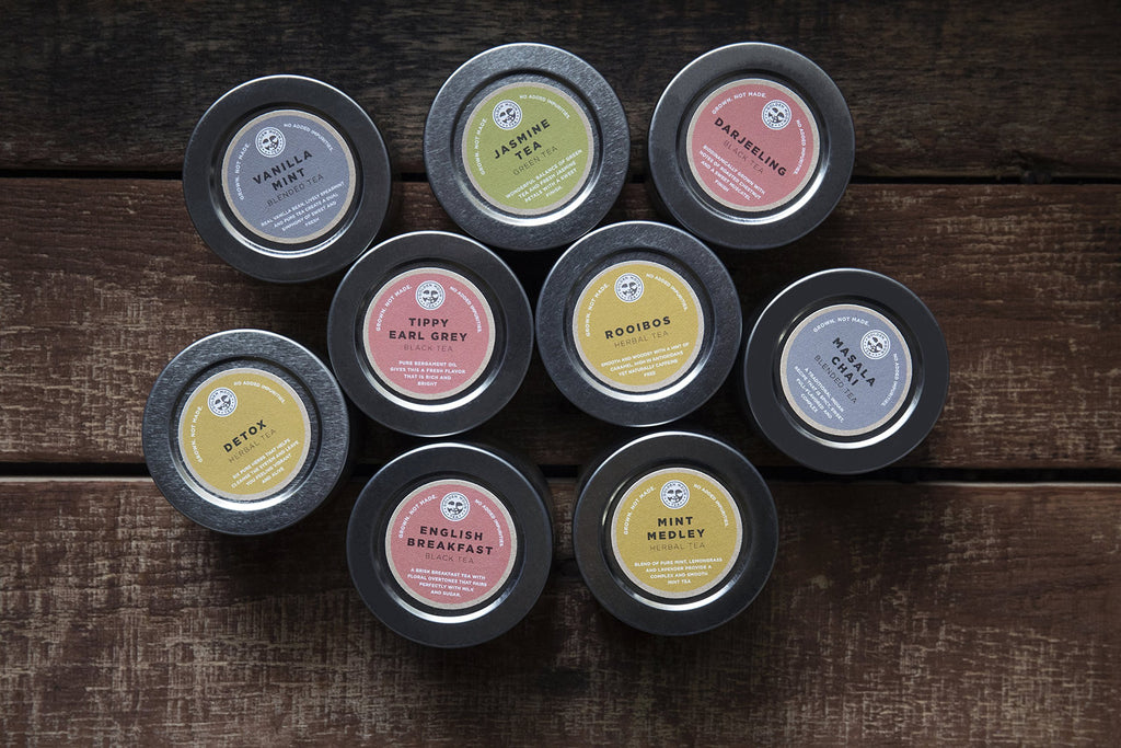 Golden Moon Tea LOOSE LEAF TEA SAMPLER - 9 Variety Pack - Organic Tea Sampler Gift Set - Black Tea, Green Tea, White Tea, Herbal Tea