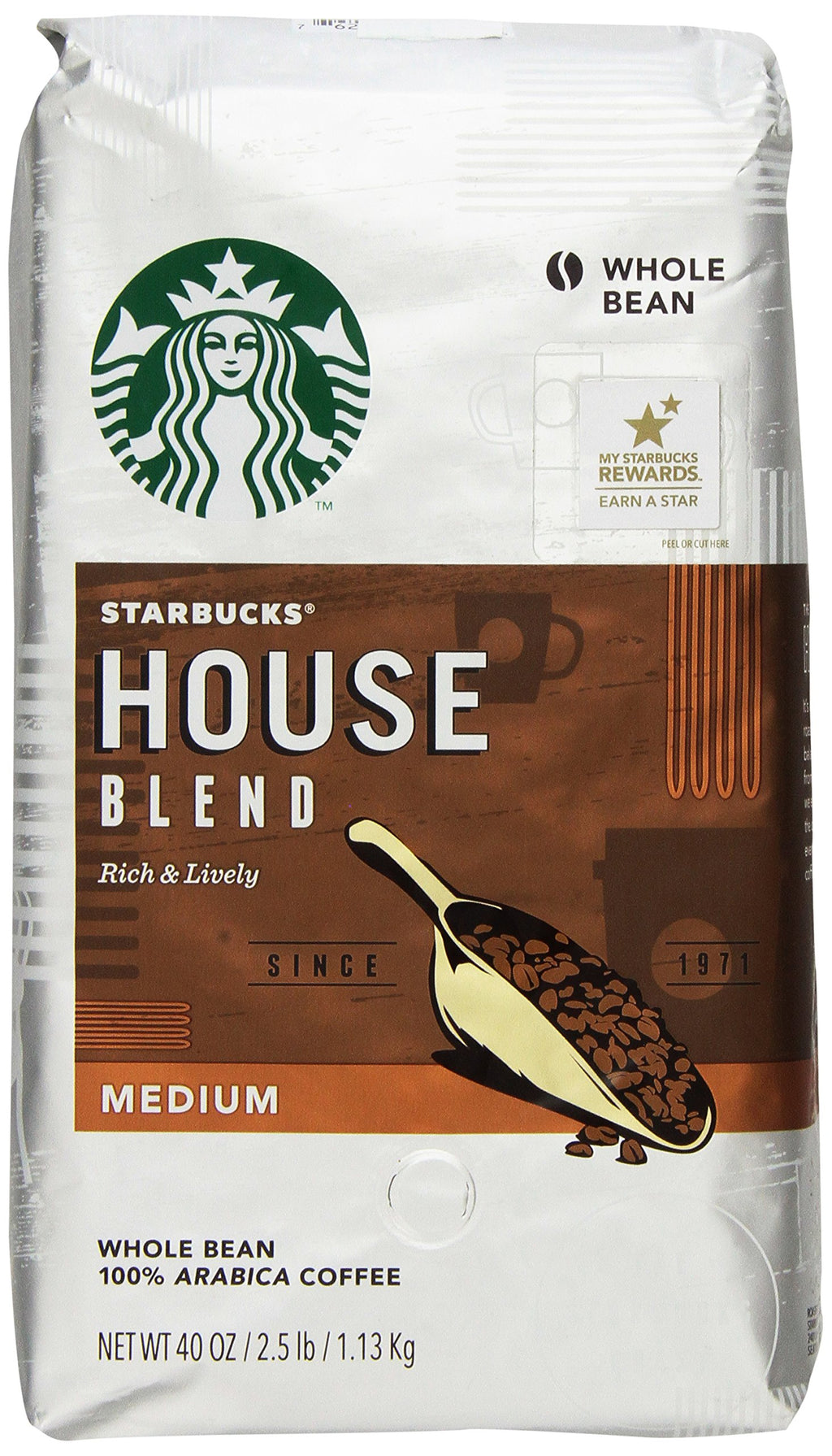 Starbucks Whole Bean Caffeinated Bag No medium_roast