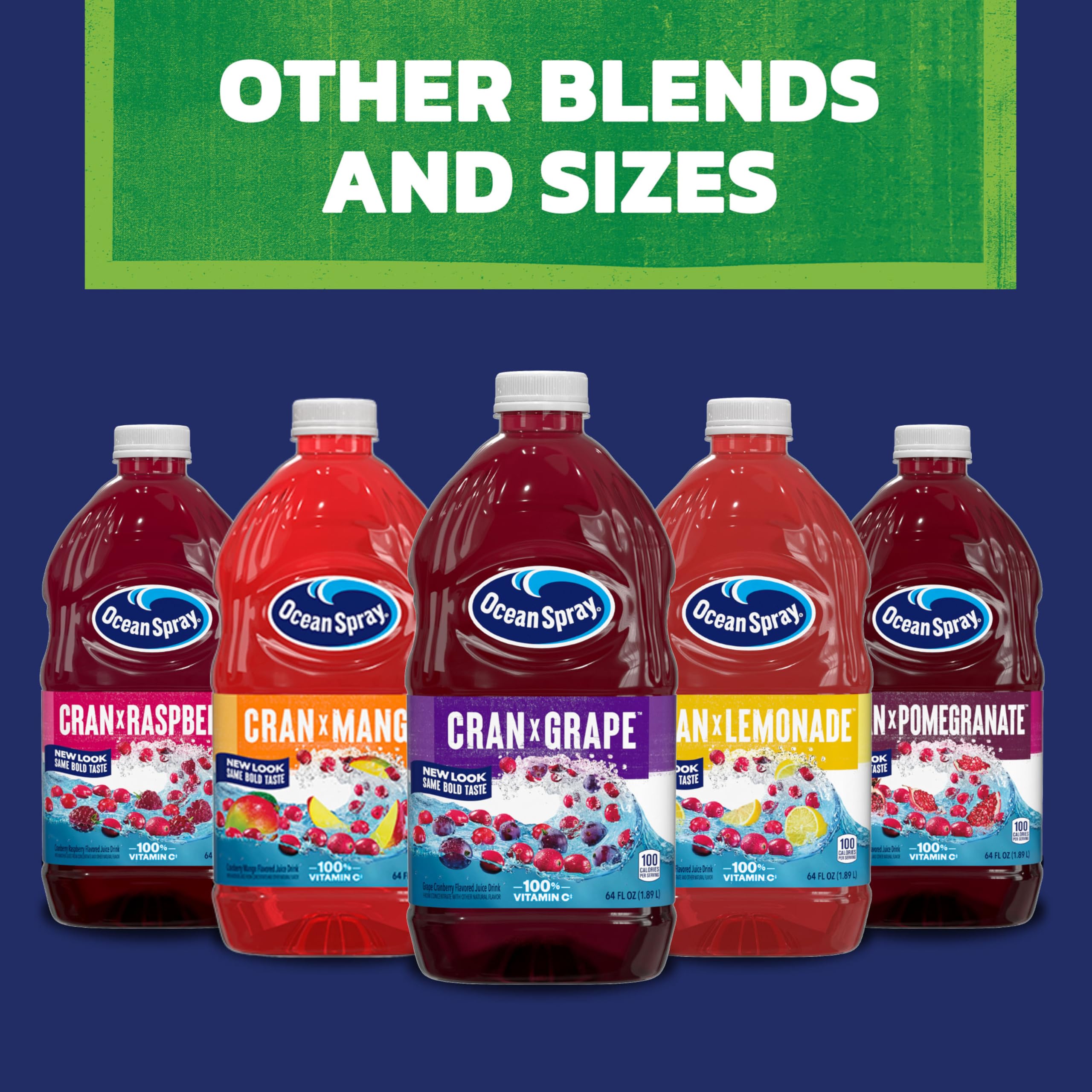 Ocean Spray® Cranberry Juice Cocktail with Calcium, 64 Fl Oz Bottle (Pack of 8)