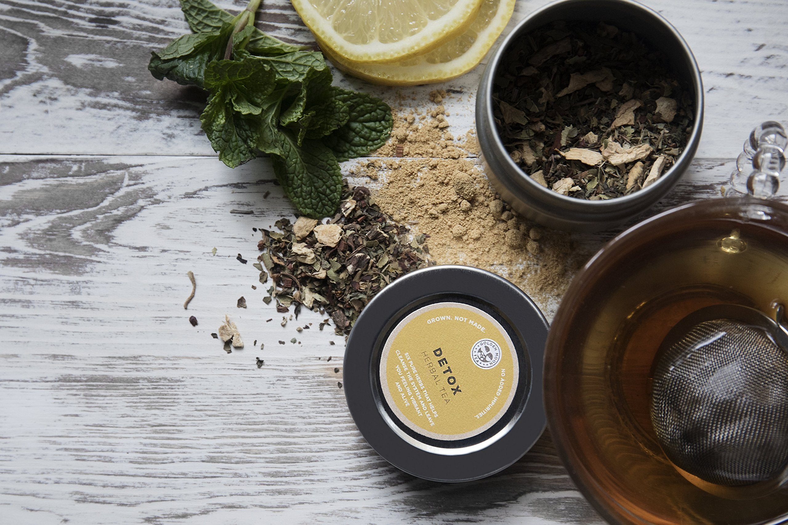 Golden Moon Tea LOOSE LEAF TEA SAMPLER - 9 Variety Pack - Organic Tea Sampler Gift Set - Black Tea, Green Tea, White Tea, Herbal Tea