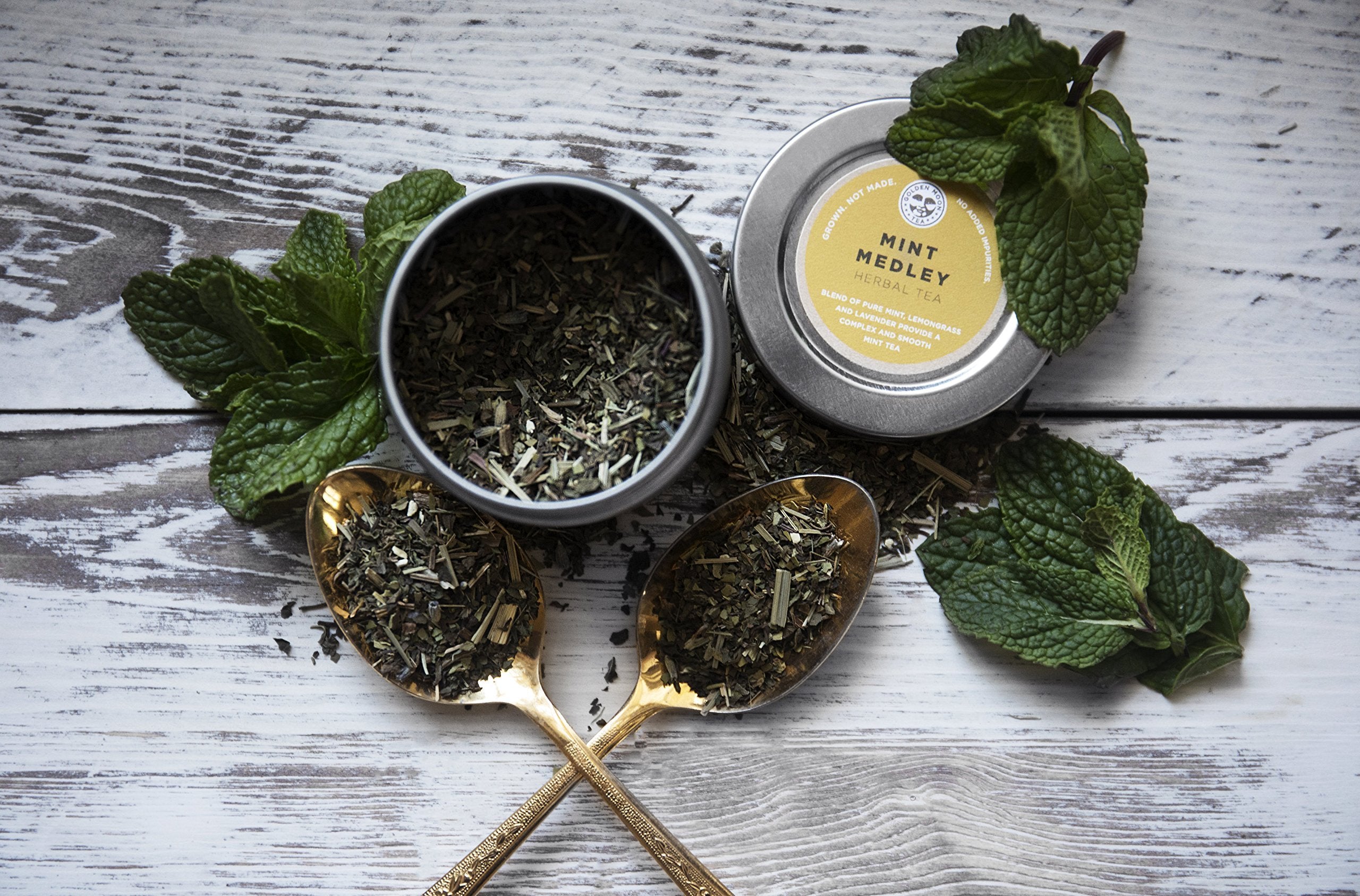 Golden Moon Tea LOOSE LEAF TEA SAMPLER - 9 Variety Pack - Organic Tea Sampler Gift Set - Black Tea, Green Tea, White Tea, Herbal Tea