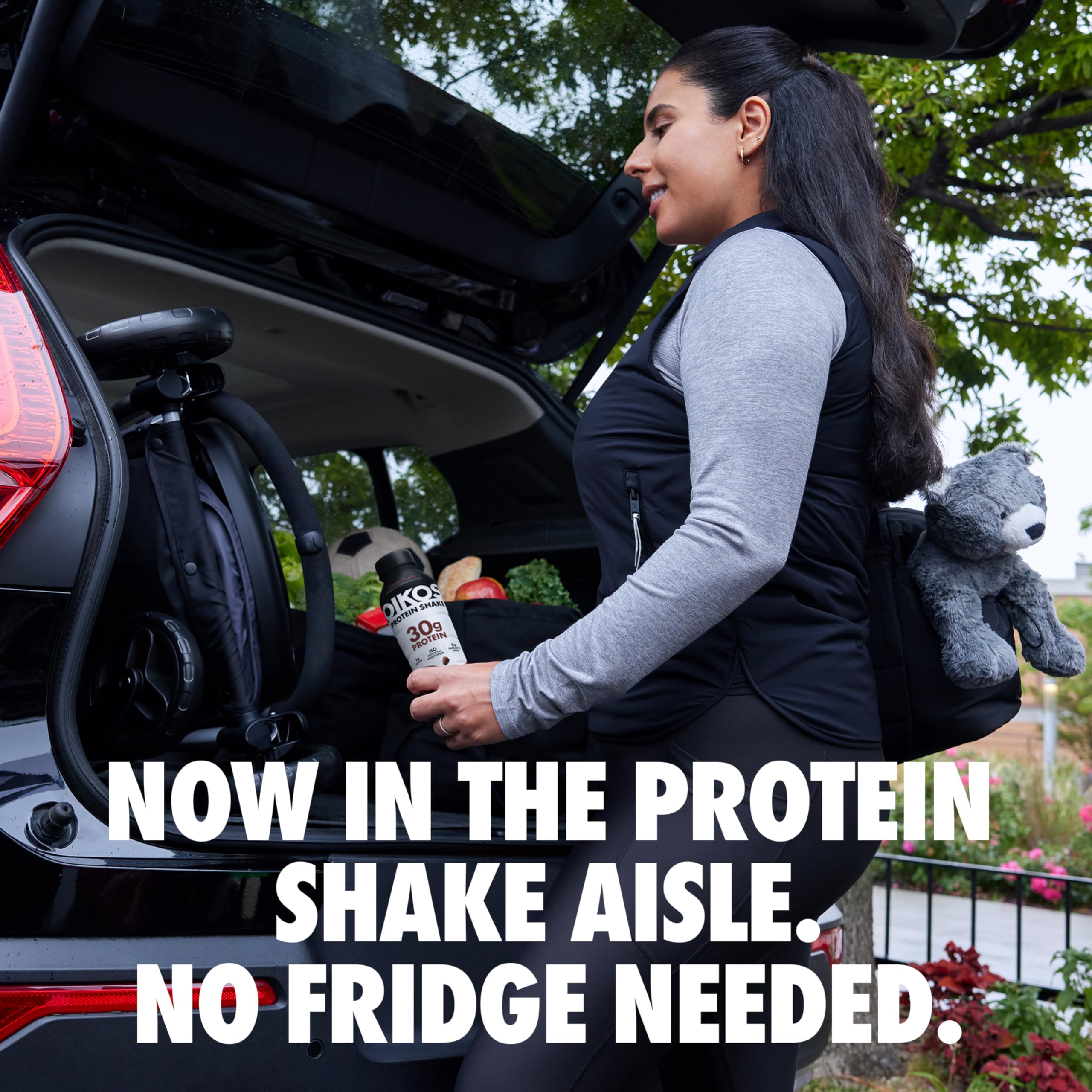 Oikos Protein Shake, 30g High Protein Drinks, Shelf Stable, Ready to Drink, 5g Prebiotic Fiber
